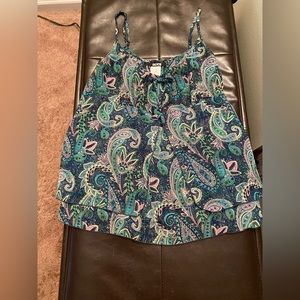 Y2K Peasant Boho Glittery Cami Top